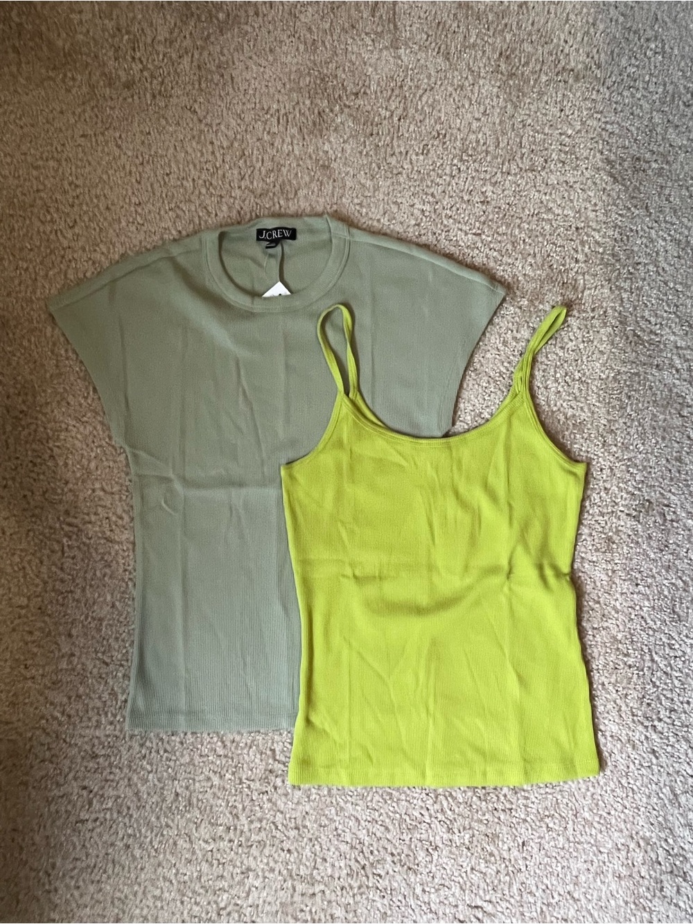 Brand new - J. Crew Short-Sleeve Tee &  Camisole bundle - green
